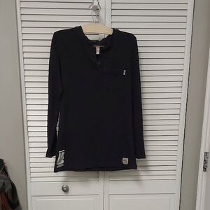 Fire Rated Carhartt Long Sleeve Henley Shirt